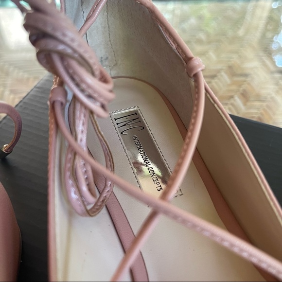 🩰 INC International Concepts: Women’s Zadde Closed Toe Ankle Wrap, Pink, Size 8 - Picture 7 of 14